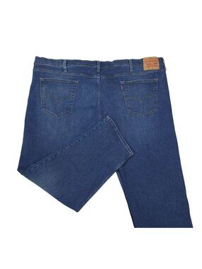 Levis Mens 502 Taper Fit Blue Denim Jeans W50 L30 Medium Wash